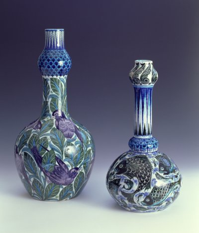 Two Vases by William de Morgan